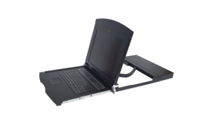 17" 1U single rail LCD w/4 port DB-15 KVM Switch - AL-V704L