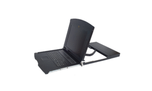 17" 1U single rail LCD w/4 port Cat-5 KVM Switch - AL-UV704L