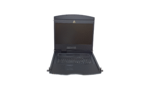 19" 1U single rail LCD w/4 port Cat-5 KVM Switch - AL-UV904L