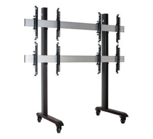 Khung treo màn hình ghép đa năng có bánh xe di động BT8371-2×2